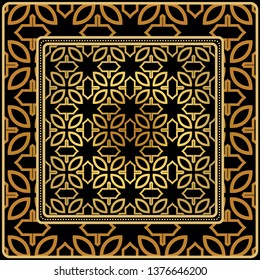 Geometric Pattern With Hand-Drawing Ornament. Vector Illustration. For Fabric, Textile, Bandana, Scarg, Print.
