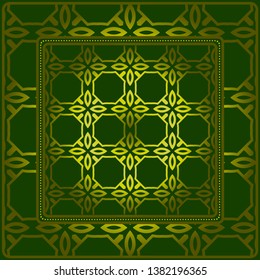 Geometric Pattern With Hand-Drawing Ornament. Vector Illustration. For Fabric, Textile, Bandana, Scarg, Print.