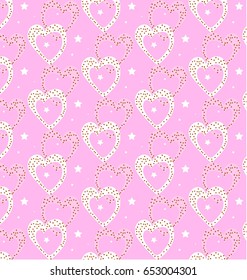 Geometric pattern with heart pattern