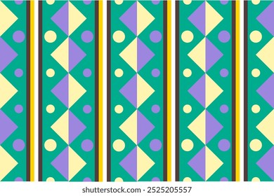 padrão geométrico com formas de coração, telhas quadradas e linhas decorativas, desenhos de tecido em um estilo vintage