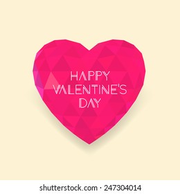 Geometric Pattern Heart for Valentines Day. Vector illustration.