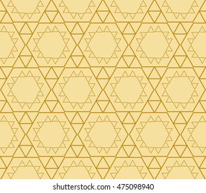 geometric pattern of hexagons. Seamless vector illustration. for the design, printing, presentations, wallpapers. gold color