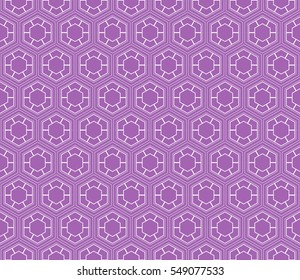 geometric pattern of hexagons. Seamless vector illustration. for the design, printing, presentations, wallpapers. purple color