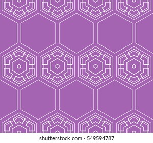 geometric pattern of hexagons. Seamless vector illustration. for the design, printing, presentations, wallpapers. purple color