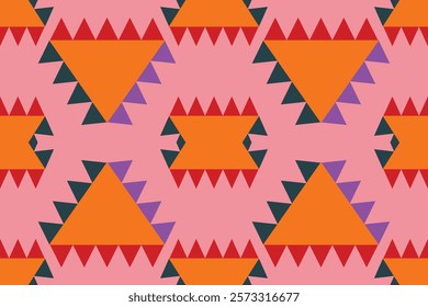 Geometric pattern. High contrast geometric design. Colorful. Seamless pattern. embroidery Beautiful, carpet design, covers, wallpaper, wrapping paper, bags, cloth, clothing