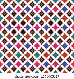 Geometric pattern. High contrast geometric design. Colorful. Seamless pattern. embroidery Beautiful, carpet design, covers, wallpaper, wrapping paper, bags, cloth, clothing