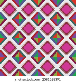 Geometric pattern. High contrast geometric design. Colorful. Seamless pattern. embroidery Beautiful, carpet design, covers, wallpaper, wrapping paper, bags, cloth, clothing