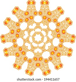 geometric pattern with honeycombs