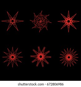 Geometric pattern icon  astrology stars astrology   set 