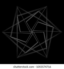 Geometric pattern icon star astrology pentagram symbol