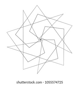 Geometric pattern icon star astrology pentagram symbol