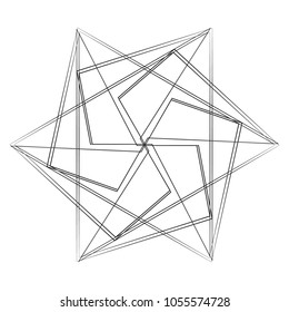 Geometric pattern icon star astrology pentagram symbol