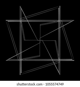 Geometric pattern icon star astrology pentagram symbol