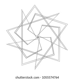 Geometric pattern icon star astrology pentagram symbol