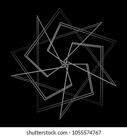 Geometric pattern icon star astrology pentagram symbol