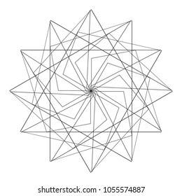 Geometric pattern icon star astrology pentagram symbol