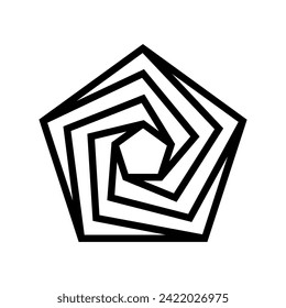 Geometric Pattern icon vector. Geometric figure illustration sign. Coasters Stencil symbol or logo.