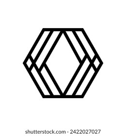 Geometric Pattern icon vector. Geometric figure illustration sign. Coasters Stencil symbol or logo.