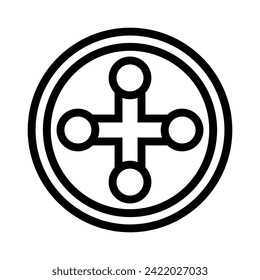 Geometric Pattern icon vector. Geometric figure illustration sign. Coasters Stencil symbol or logo.