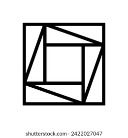 Geometric Pattern icon vector. Geometric figure illustration sign. Coasters Stencil symbol or logo.