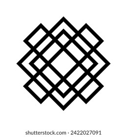 Geometric Pattern icon vector. Geometric figure illustration sign. Coasters Stencil symbol or logo.