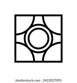 Geometric Pattern icon vector. Geometric figure illustration sign. Coasters Stencil symbol or logo.
