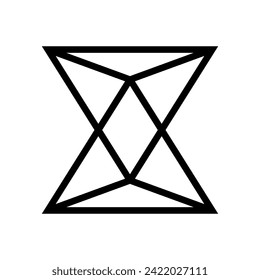 Vector de icono de patrón geométrico. Signo de ilustración de figura geométrica. Símbolo o logotipo del patrón de las tiras de agua.