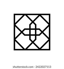 Geometric Pattern icon vector. Geometric figure illustration sign. Coasters Stencil symbol or logo.