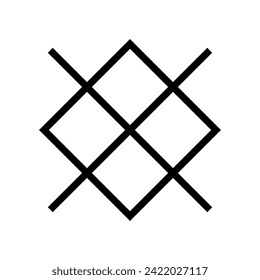 Symbol für geometrisches Muster, Vektorgrafik. Geometrisches Bildzeichen. Küsten Stift Symbol oder Logo.
