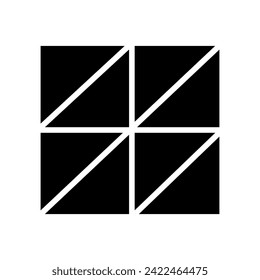 Geometric Pattern icon vector. Geometric figure illustration sign. Coasters Stencil symbol or logo.