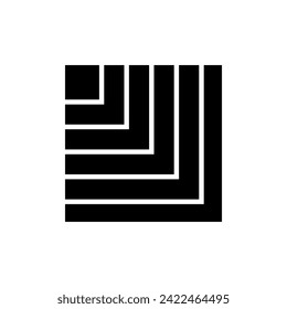 Geometric Pattern icon vector. Geometric figure illustration sign. Coasters Stencil symbol or logo.