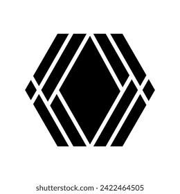 Geometric Pattern icon vector. Geometric figure illustration sign. Coasters Stencil symbol or logo.