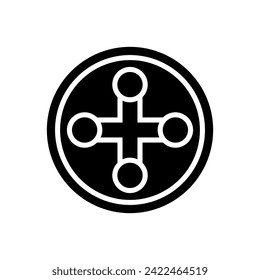 Geometric Pattern icon vector. Geometric figure illustration sign. Coasters Stencil symbol or logo.