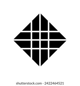 Vector de icono de patrón geométrico. Signo de ilustración de figura geométrica. Símbolo o logotipo del patrón de las tiras de agua.