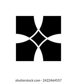 Geometric Pattern icon vector. Geometric figure illustration sign. Coasters Stencil symbol or logo.