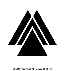 Geometric Pattern icon vector. Geometric figure illustration sign. Coasters Stencil symbol or logo.