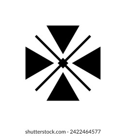 Geometric Pattern icon vector. Geometric figure illustration sign. Coasters Stencil symbol or logo.