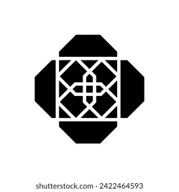 Geometric Pattern icon vector. Geometric figure illustration sign. Coasters Stencil symbol or logo.