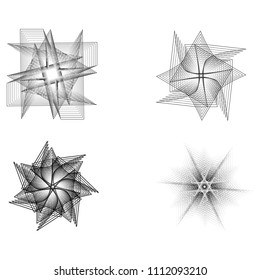 geometric pattern icons for mobile applications and games
