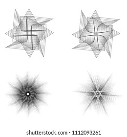 geometric pattern icons for mobile applications and games