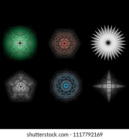 geometric pattern icons for mobile applications and games