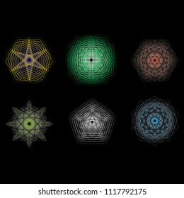 geometric pattern icons for mobile applications and games