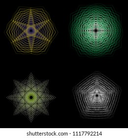 geometric pattern icons for mobile applications and games