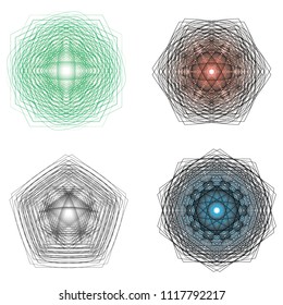 geometric pattern icons for mobile applications and games