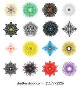 geometric pattern icons for mobile applications and games