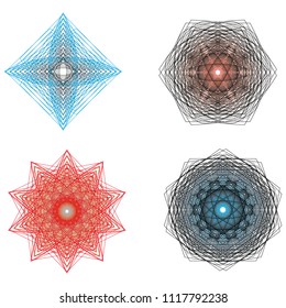geometric pattern icons for mobile applications and games