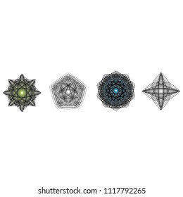 geometric pattern icons for mobile applications and games