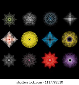 geometric pattern icons for mobile applications and games