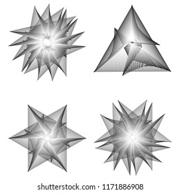geometric pattern icons for mobile applications and games