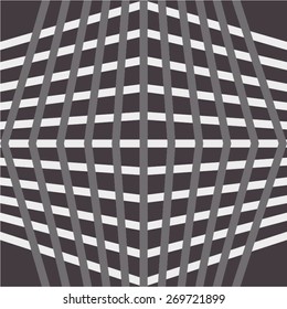 Geometric pattern illusion of stripes seamless vector background.
